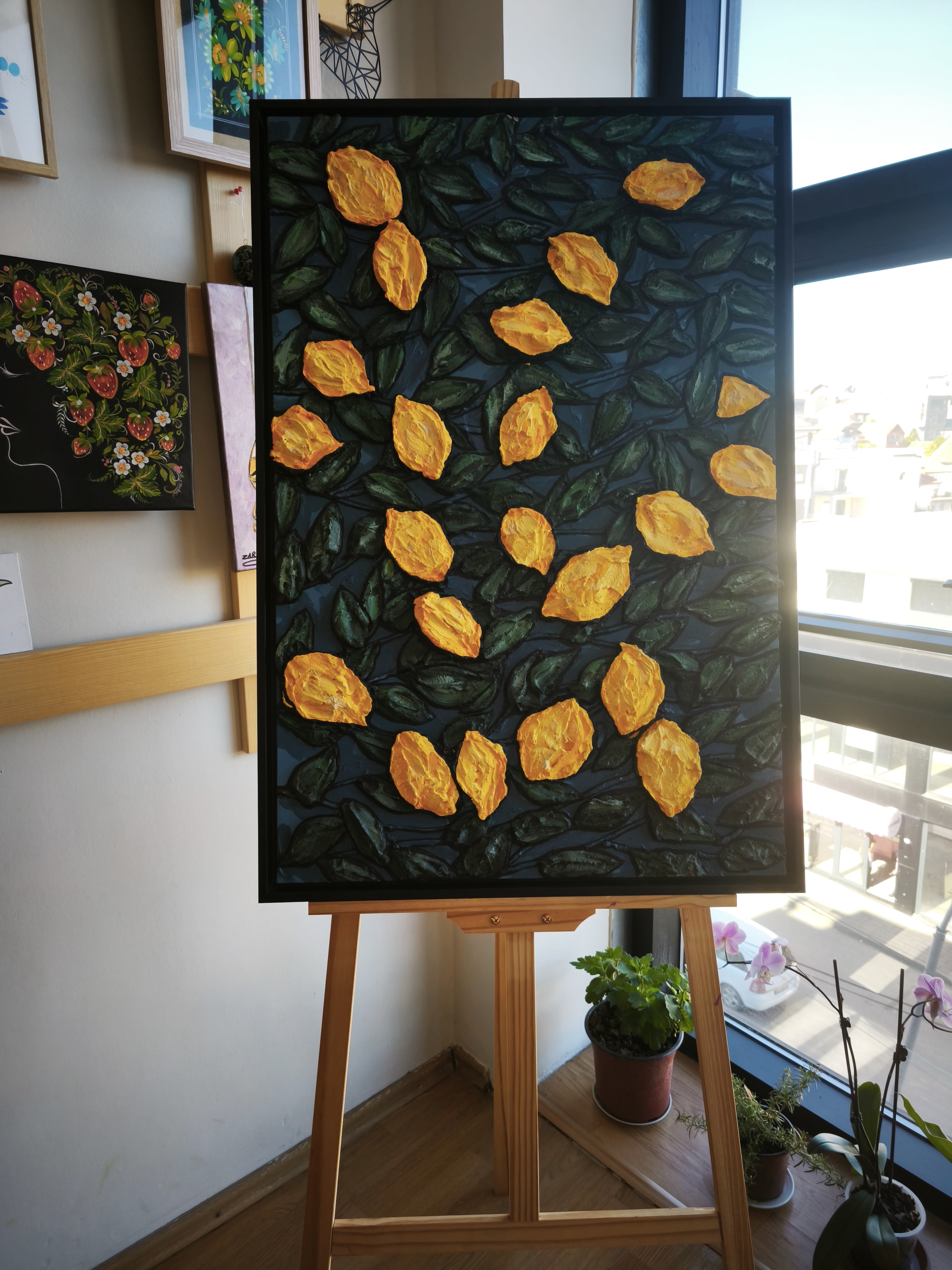 Elsa Hoti artwork on easel